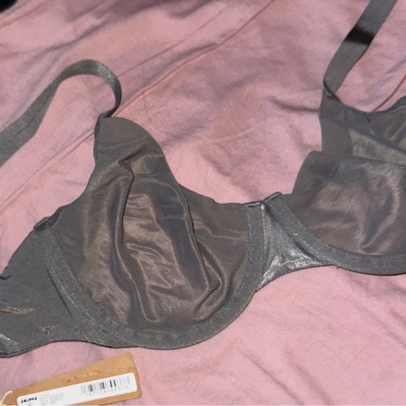 SKIMS GRAY GUN METAL Sheer Bra NWT - Picture 11 of 16